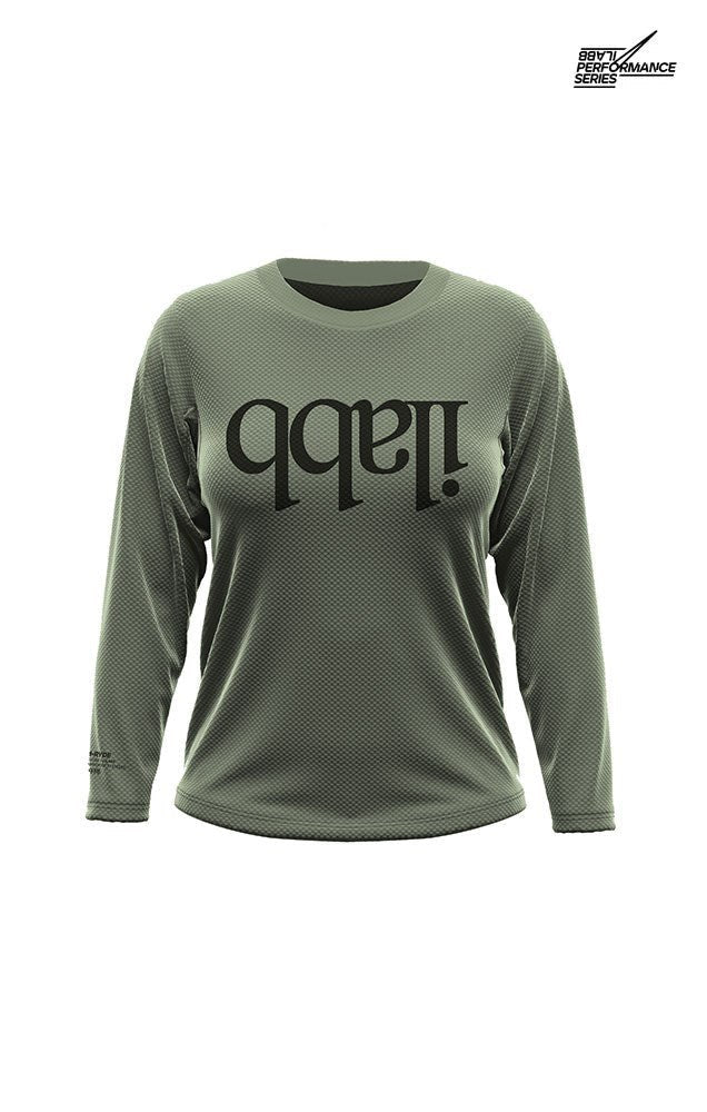 Women's Traverse Capsize Long Sleeve Jersey - Army Green - ilabb Canada