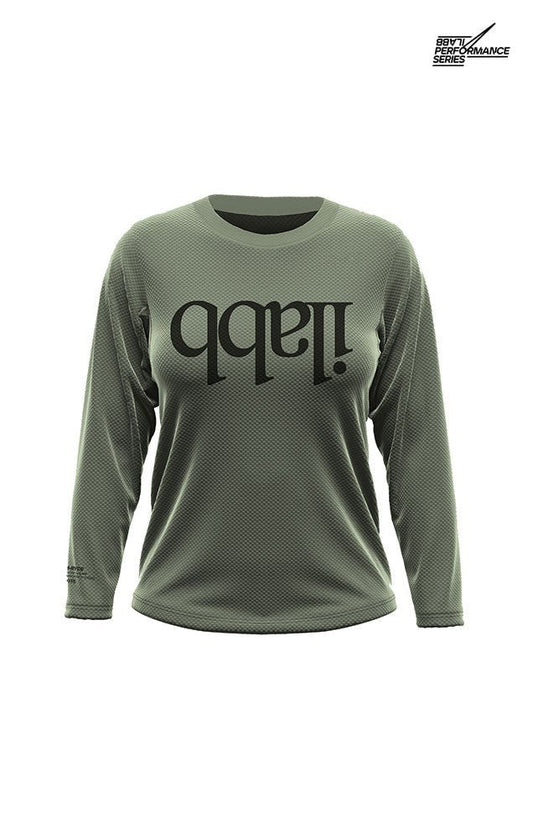 Women's Traverse Capsize Long Sleeve Jersey - Army Green - ilabb Canada