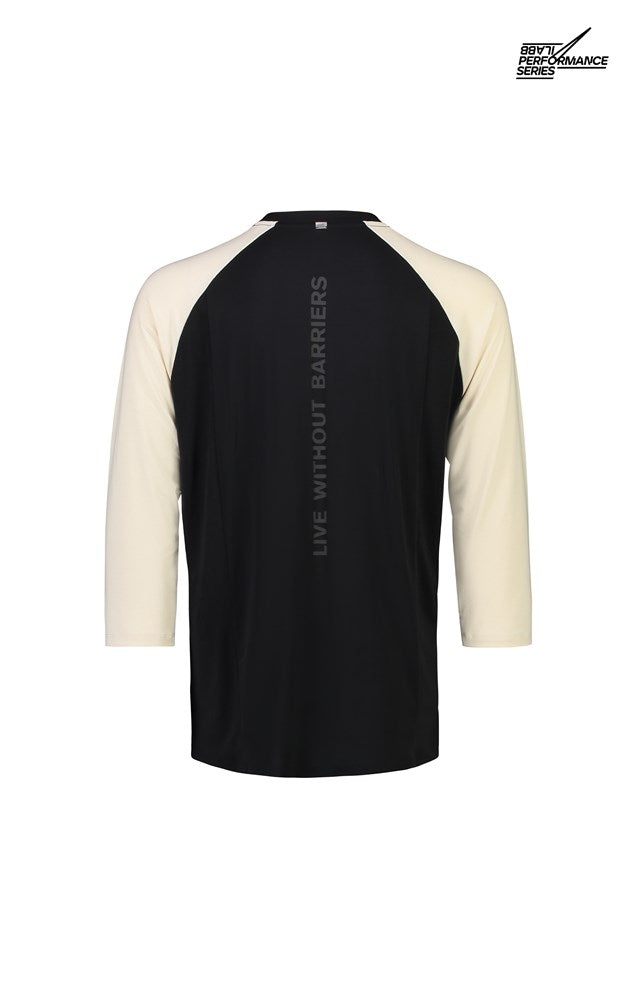 Men's Lomond 3/4 Long Sleeve Tee- Black/Moonbeam - ilabb Canada