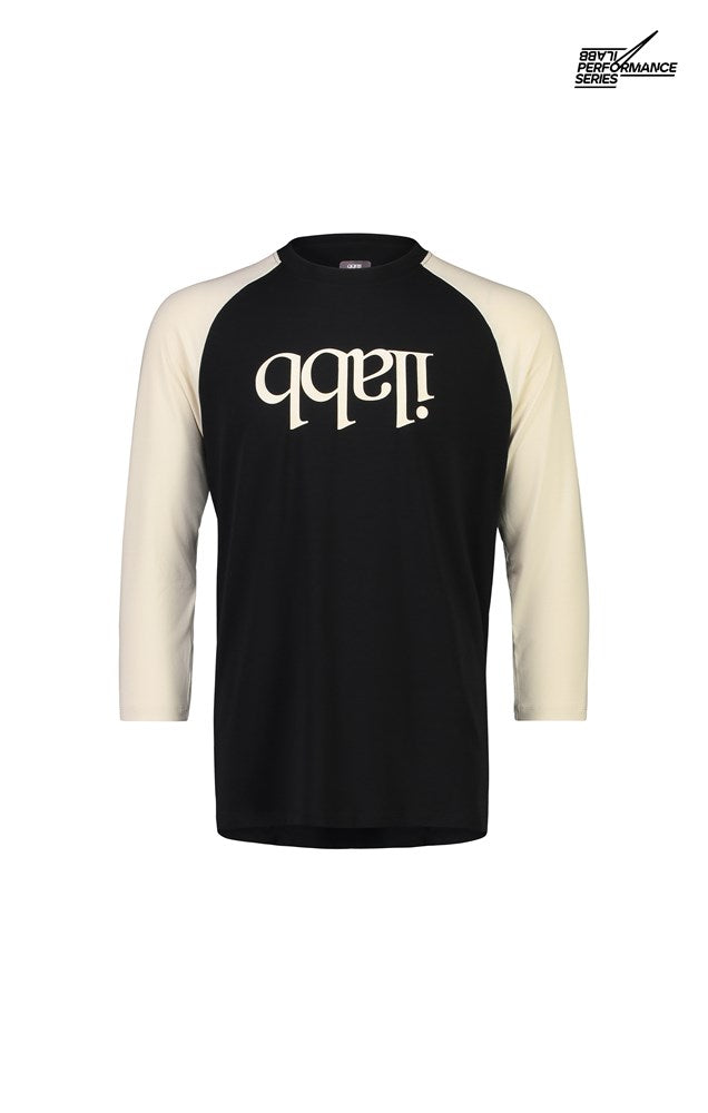 Men's Lomond 3/4 Long Sleeve Tee- Black/Moonbeam - ilabb Canada