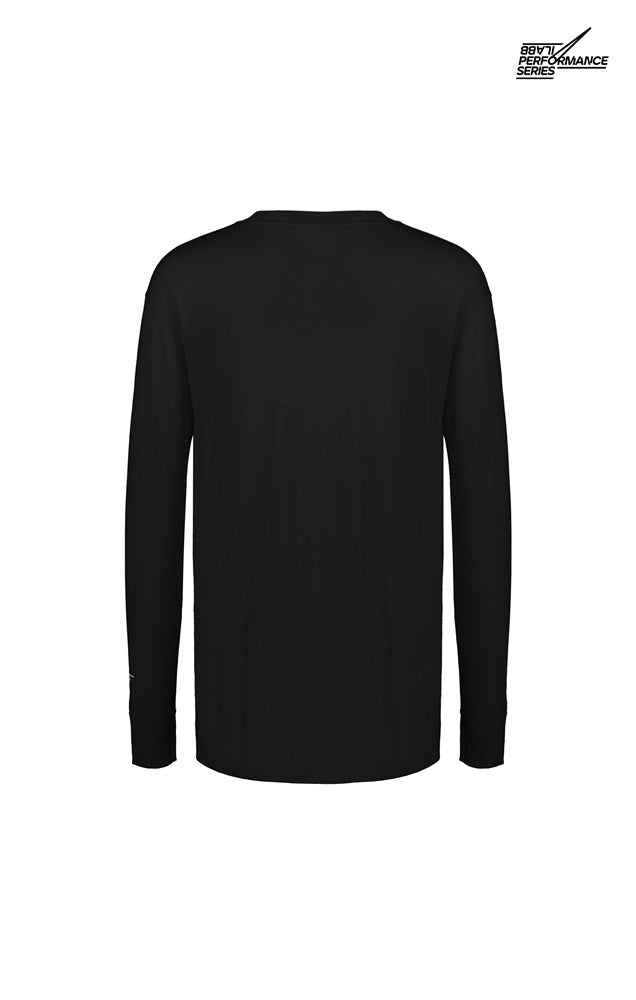 Men's Merino Long Sleeve Tee - Black - ilabb Canada