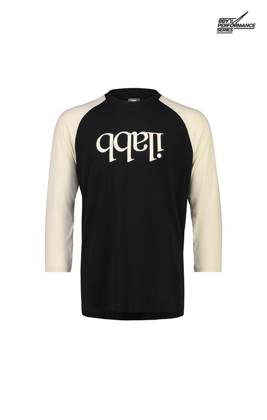 Men's Lomond 3/4 Long Sleeve Tee- Black/Moonbeam - ilabb Canada