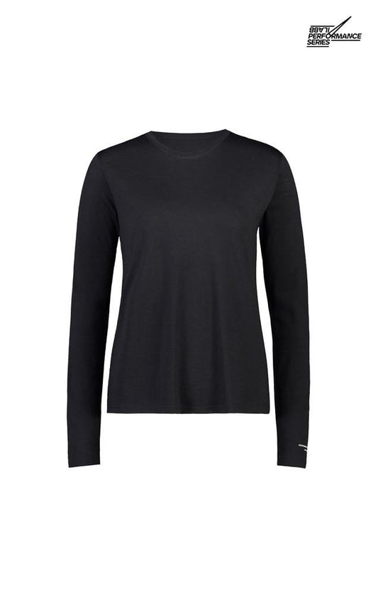 Women's Merino Long Sleeve Tee - Black - ilabb Canada